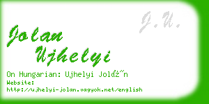 jolan ujhelyi business card